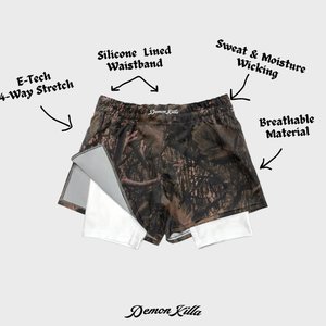 DARK CAMO - 2-IN-1 BOXING TRAINING SHORTS