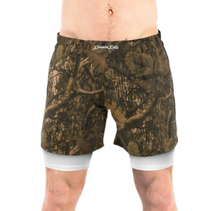FORREST GREEN - 2-IN-1 BOXING TRAINING SHORTS