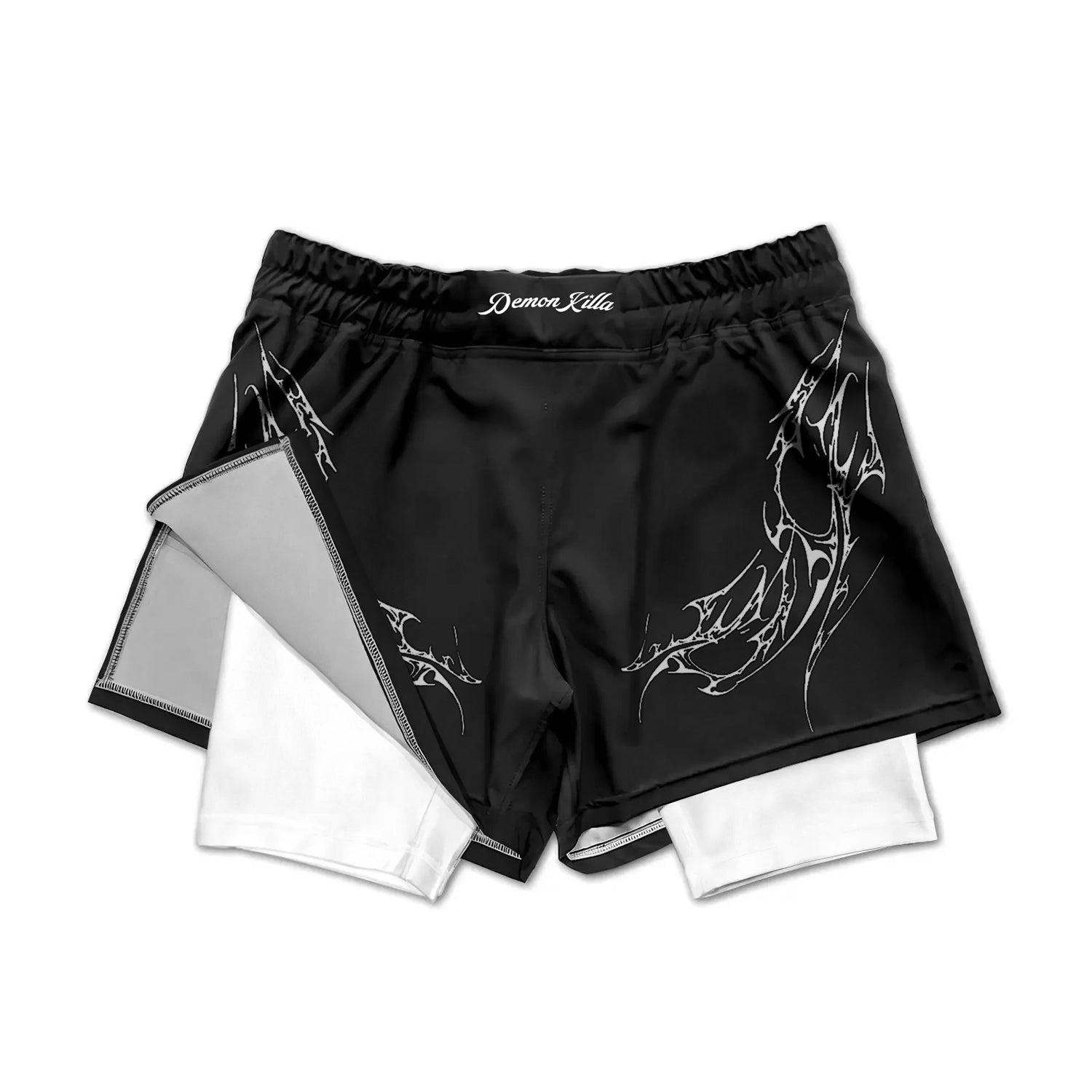 WHITE PHANTOM - 2-IN-1 BOXING TRAINING SHORTS